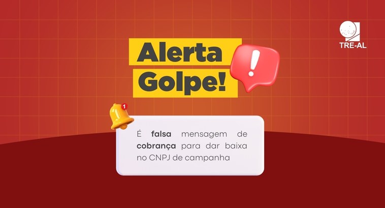 É falsa mensagem de cobrança para dar baixa no CNPJ de campanha