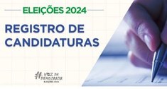 Partidos devem apresentar registro de candidaturas até quinta-feira (15)